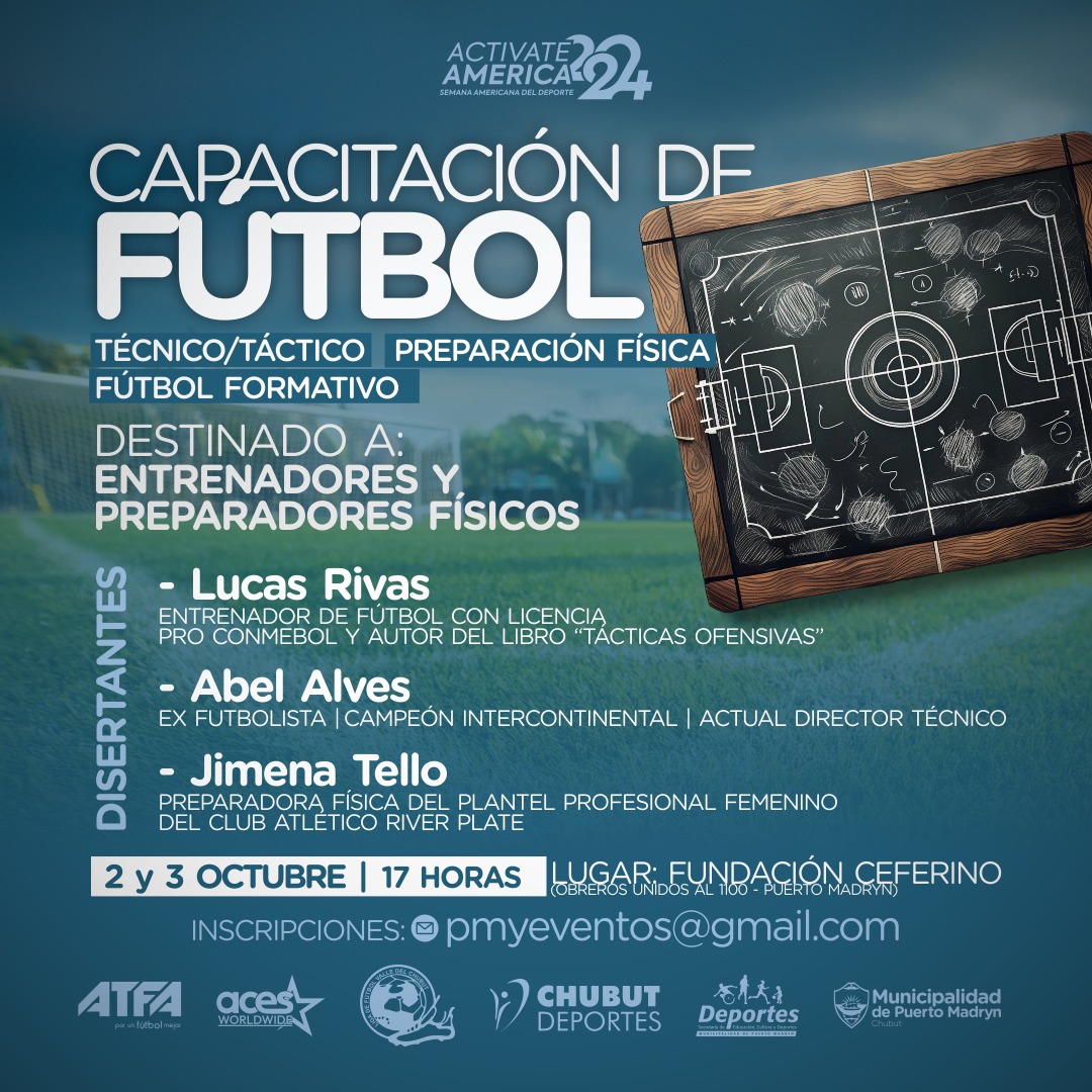 PUERTO MADRYN SERÁ SEDE DE UNA CAPACITACIÓN DE FÚTBOL CON DISERTANTES NACIONALES