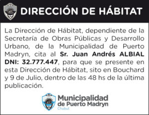 DIRECCIÓN DE HÁBITAT – CITACIÓN