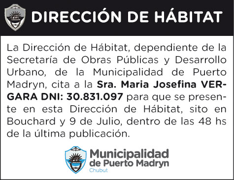 DIRECCIÓN DE HÁBITAT – CITACIÓN