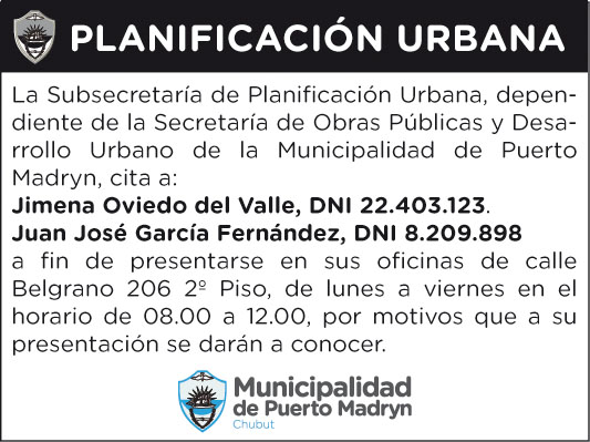 PLANIFICACIÓN URBANA – CITACIÓN