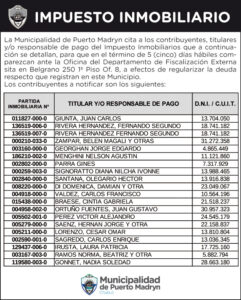 IMPUESTO INMOBILIARIO: CITACIÓN A CONTRIBUYENTES