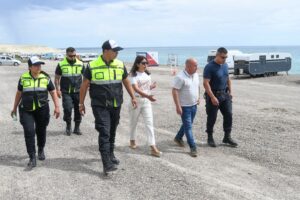 SASTRE SUPERVISÓ LOS TRABAJOS QUE SE ESTÁN REALIZANDO PARA AVANZAR EN EL ORDENAMIENTO DE PLAYA PARANÁ