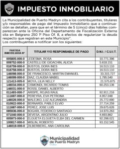 IMPUESTO INMOBILIARIO – CITACIÓN A CONTRIBUYENTES