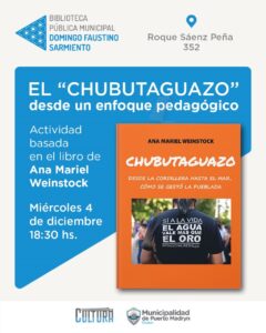 HABRÁ UNA PRESENTACIÓN ESPECIAL DEL LIBRO CHUBUTAGUAZO