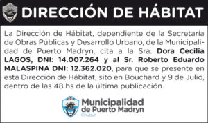 DIRECCIÓN DE HÁBITAT: CITACIÓN