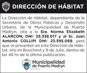DIRECCIÓN DE HÁBITAT – CITACIÓN