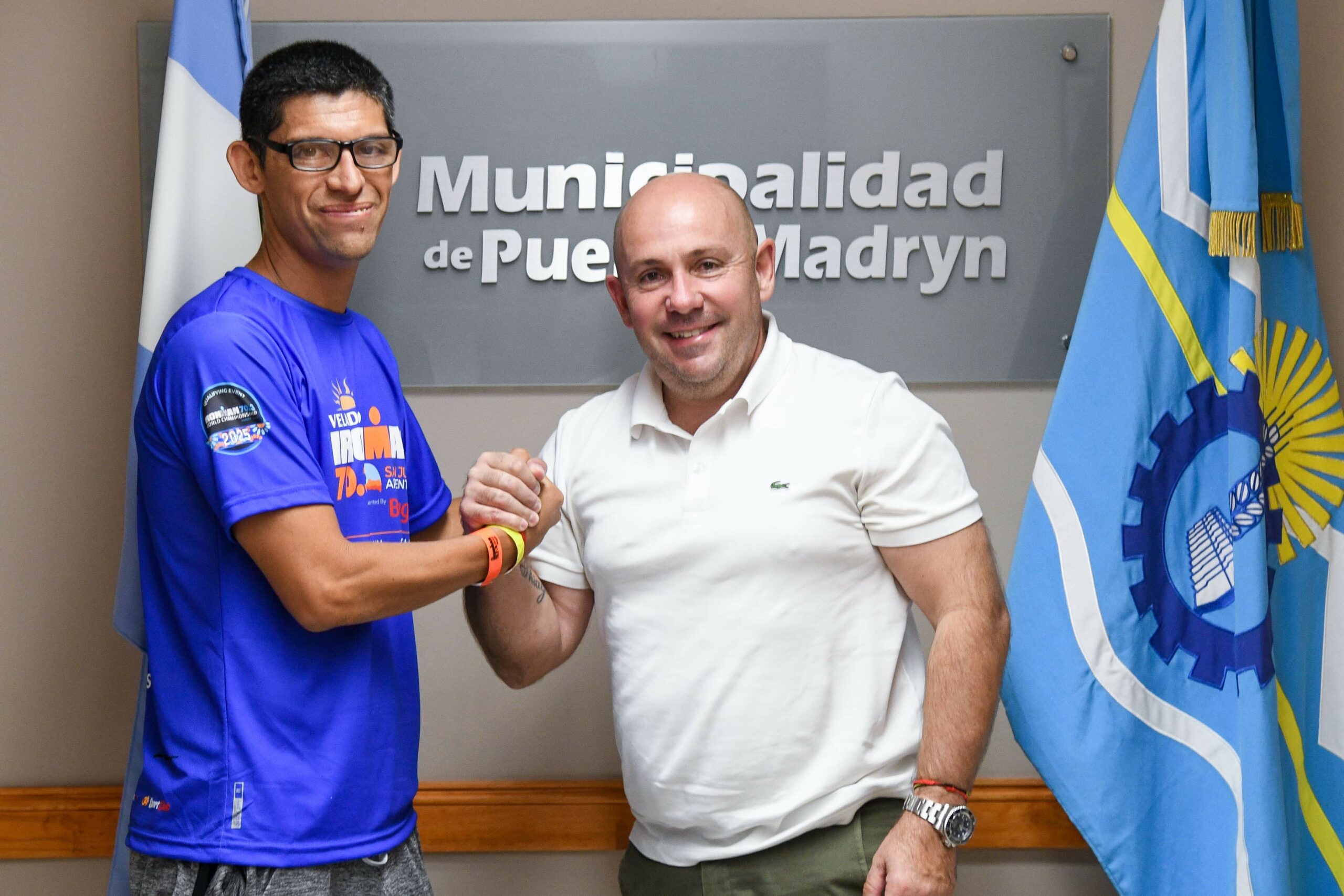 SASTRE RECIBIÓ A MARCOS PAVES: “SOS UN ORGULLO PARA LOS MADRYNENSES”