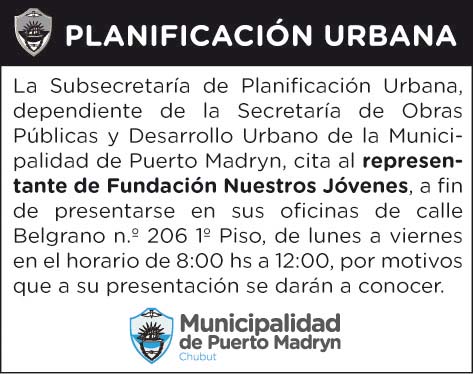 CITACIÓN DE LA SUBSECRETARÍA DE PLANIFICACIÓN URBANA