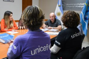 SASTRE SE REUNIÓ CON REPRESENTANTES DE UNICEF PARA FORTALECER LAS POLÍTICAS SOCIALES EN PUERTO MADRYN