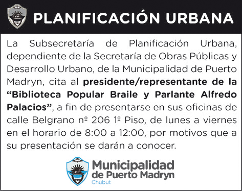 CITACIÓN DE LA SUBSECRETARÍA DE PLANIFICACIÓN URBANA