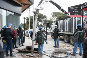 SASTRE RECORRIÓ LA OBRA DE LAS NUEVAS REDES SUBTERRÁNEAS DE ENERGÍA