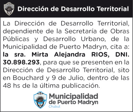 DIRECCIÓN DE DESARROLLO TERRITORIAL CITACIÓN
