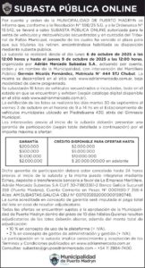 SUBASTA PÚBLICA ONLINE