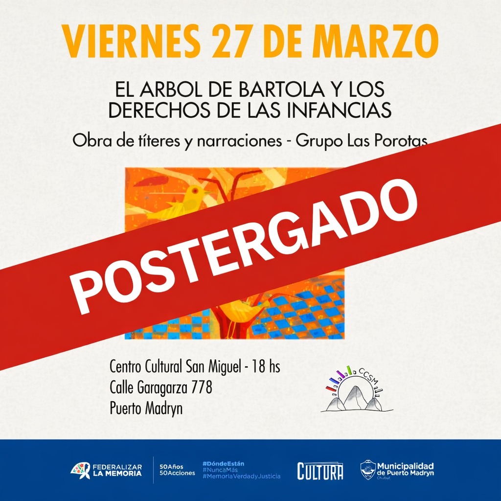 SE POSTERGA LA OBRA “EL ÁRBOL DE BARTOLA”