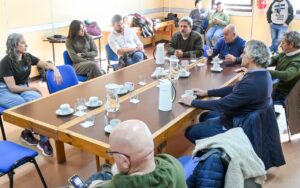 SASTRE MANTUVO UN ENCUENTRO CON TÉCNICOS DEL CENPAT PARA AVANZAR EN ACCIONES QUE EVITEN INUNDACIONES EN LA CIUDAD